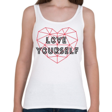 PRINTFASHION Love yourself - BTS - Női atléta - Fehér női trikó