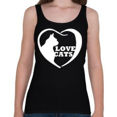 PRINTFASHION Lovecats - Női atléta - Fekete