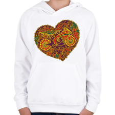 PRINTFASHION LoveMyBike - Gyerek kapucnis pulóver - Fehér gyerek pulóver, kardigán