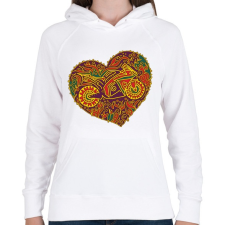 PRINTFASHION LoveMyBike - Női kapucnis pulóver - Fehér női pulóver, kardigán