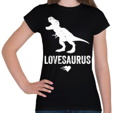 PRINTFASHION Lovesaurus - Női póló - Fekete női póló