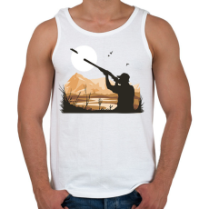 PRINTFASHION Lövészet - Férfi atléta - Fehér