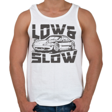PRINTFASHION Low & Slow - Férfi atléta - Fehér atléta, trikó