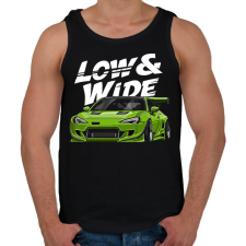 PRINTFASHION Low & Wide - Férfi atléta - Fekete atléta, trikó