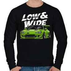 PRINTFASHION Low & Wide - Férfi pulóver - Fekete