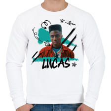 PRINTFASHION Lucas - Stranger Things - Férfi pulóver - Fehér férfi pulóver, kardigán