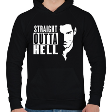 PRINTFASHION Lucifer - Férfi kapucnis pulóver - Fekete