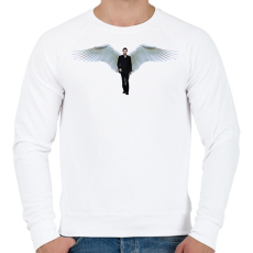 PRINTFASHION Lucifer - Férfi pulóver - Fehér