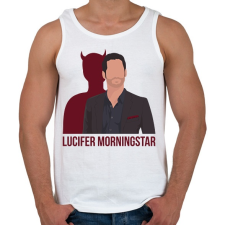 PRINTFASHION Lucifer Morningstar - Férfi atléta - Fehér atléta, trikó