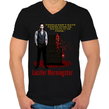PRINTFASHION lucifer morningstar-quote1 - Férfi V-nyakú póló - Fekete férfi póló