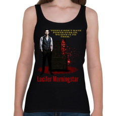 PRINTFASHION lucifer morningstar-quote1 - Női atléta - Fekete