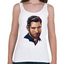 PRINTFASHION Lucifer - Női atléta - Fehér női trikó