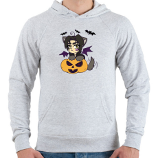 PRINTFASHION Lucifer pumpkin - Férfi kapucnis pulóver - Sport szürke