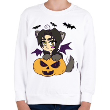 PRINTFASHION Lucifer pumpkin - Gyerek pulóver - Fehér gyerek pulóver, kardigán