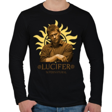 PRINTFASHION LUCIFER SUPERNATURAL - Férfi hosszú ujjú póló - Fekete férfi póló