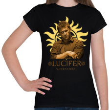 PRINTFASHION LUCIFER SUPERNATURAL - Női póló - Fekete női póló