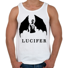 PRINTFASHION LUCIFER SZÁRNYAKKAL - Férfi atléta - Fehér