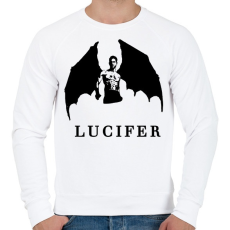 PRINTFASHION LUCIFER SZÁRNYAKKAL - Férfi pulóver - Fehér