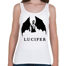 PRINTFASHION LUCIFER SZÁRNYAKKAL - Női atléta - Fehér női trikó