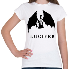 PRINTFASHION LUCIFER SZÁRNYAKKAL - Női póló - Fehér női póló
