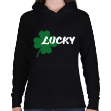 PRINTFASHION Lucky - páros - Női kapucnis pulóver - Fekete női pulóver, kardigán