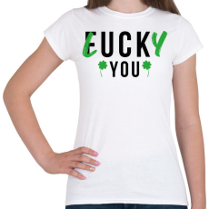 PRINTFASHION Lucky you! - Női póló - Fehér
