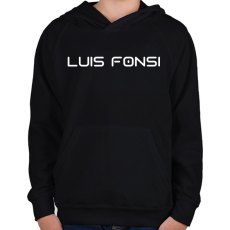 PRINTFASHION LUIS FONSI - Gyerek kapucnis pulóver - Fekete