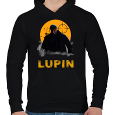 PRINTFASHION LUPIN - Férfi kapucnis pulóver - Fekete