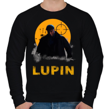 PRINTFASHION LUPIN - Férfi pulóver - Fekete férfi pulóver, kardigán