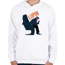 PRINTFASHION Lupin - Székben ülve - Gyerek kapucnis pulóver - Fehér gyerek pulóver, kardigán