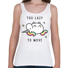 PRINTFASHION Lusta egyszarvú - Női atléta - Fehér női trikó