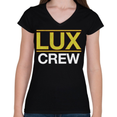 PRINTFASHION Lux Crew - Női V-nyakú póló - Fekete