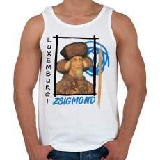PRINTFASHION Luxemburgi Zsigmond - Férfi atléta - Fehér