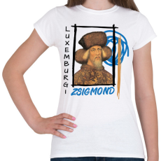 PRINTFASHION Luxemburgi Zsigmond - Női póló - Fehér