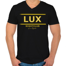 PRINTFASHION luxnightclub - Férfi V-nyakú póló - Fekete férfi póló