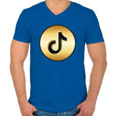 PRINTFASHION Luxury tiktok - Férfi V-nyakú póló - Királykék