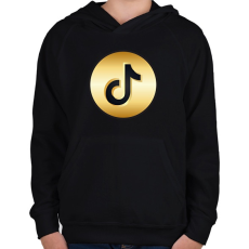 PRINTFASHION Luxury tiktok - Gyerek kapucnis pulóver - Fekete