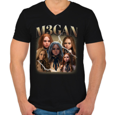 PRINTFASHION M3gan horror - Férfi V-nyakú póló - Fekete férfi póló