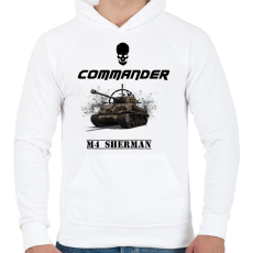 PRINTFASHION m4 sherman - Férfi kapucnis pulóver - Fehér