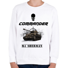 PRINTFASHION m4 sherman - Gyerek pulóver - Fehér gyerek pulóver, kardigán