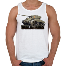 PRINTFASHION M4 Sherman WOT - Férfi atléta - Fehér atléta, trikó