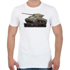 PRINTFASHION M4 Sherman WOT - Férfi póló - Fehér