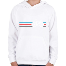 PRINTFASHION M Bike - Gyerek kapucnis pulóver - Fehér gyerek pulóver, kardigán