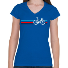 PRINTFASHION M Bike - Női V-nyakú póló - Királykék női póló