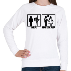 PRINTFASHION ma - holnap - Női pulóver - Fehér