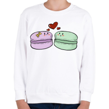 PRINTFASHION Macaron szerelem - Gyerek pulóver - Fehér gyerek pulóver, kardigán