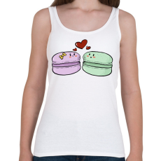 PRINTFASHION Macaron szerelem - Női atléta - Fehér