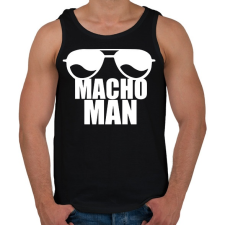 PRINTFASHION Macho Man 2 - Férfi atléta - Fekete atléta, trikó
