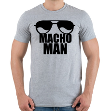 PRINTFASHION Macho Man - Férfi póló - Sport szürke