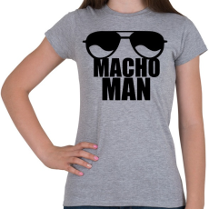 PRINTFASHION Macho Man - Női póló - Sport szürke